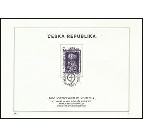 Česká republika NL ** - 1000. výročí smrti sv. Vojtěcha 1997