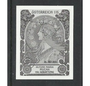 Rakousko černotisk ** - 150 let - Alfons Mucha 2010