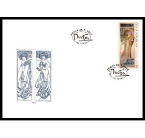 Česká republika FDC ** - 150 let - Alfons Mucha 2010