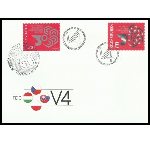 Česká republika Slovensko kombi FDC ** - Visegrádská skupina 2021