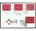 Česká republika + 3x kombi FDC ** - Visegrádská skupina 2021