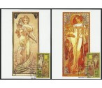 Bulharsko CM sada 4ks ** - 150 let - Alfons Mucha 2010